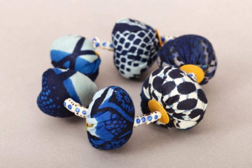 Bracelet en perles et tissu wax – Image 5