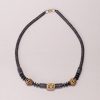 collier bakélite noir bronze