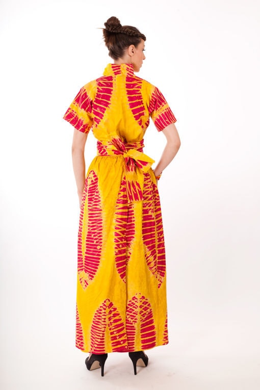 Ensemble "Awa Maé" longue en bazin africain – Image 2
