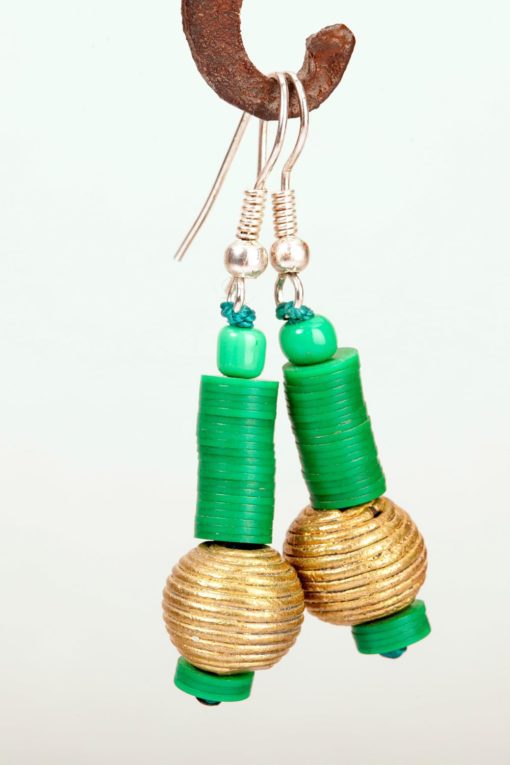 Boucles d'oreilles africaine bronze et bakélite : Avepozo – Image 5