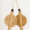 Boucles d'oreilles africaines à perles de bronze sense