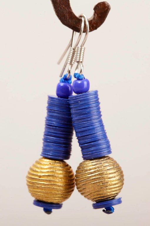 Boucles d'oreilles africaine bronze et bakélite : Avepozo – Image 2