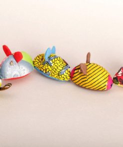 Guirlande de souris en tissu africain