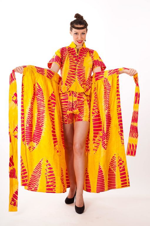 Ensemble "Awa Maé" longue en bazin africain – Image 3