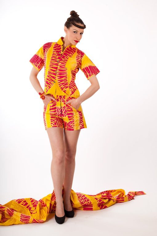 Ensemble "Awa Maé" longue en bazin africain – Image 4