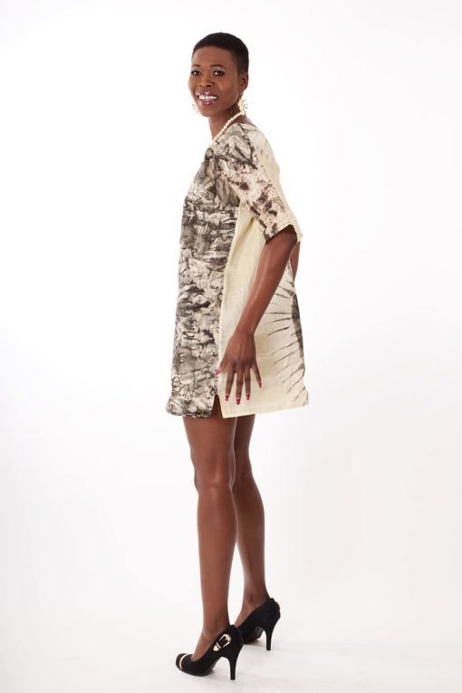 Boubou "Khoudia", robe-tunique en bazin africain