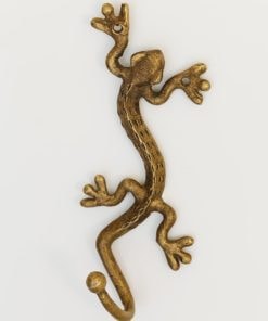 Patère africain en bronze "Gecko"