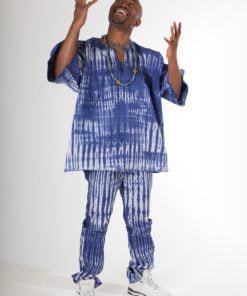 Boubou "Ebalé" tunique en tissu africain calicot
