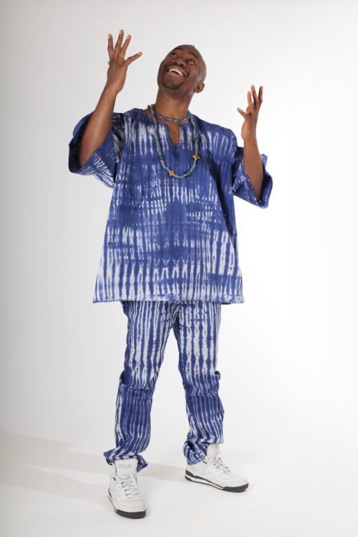 Boubou "Ebalé" tunique en tissu africain calicot
