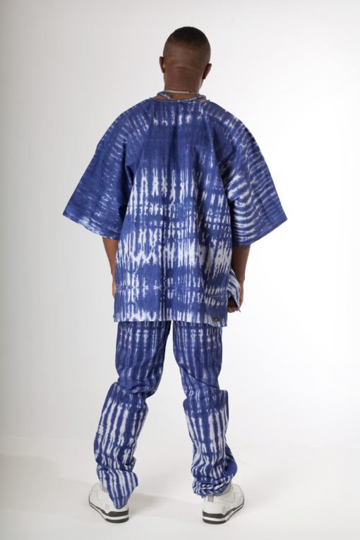 Boubou "Ebalé" tunique en tissu africain calicot – Image 2