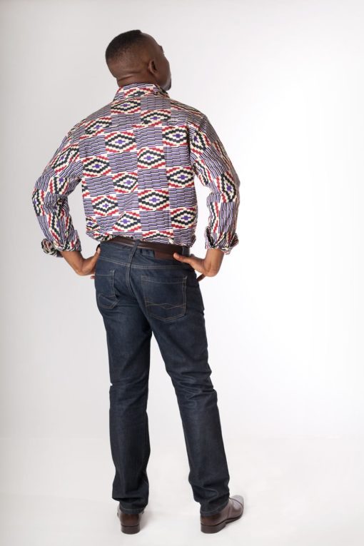 Chemise Africaine homme en wax – Image 2