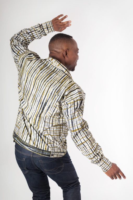 Chemise ou blouson en tissu africain – Image 3