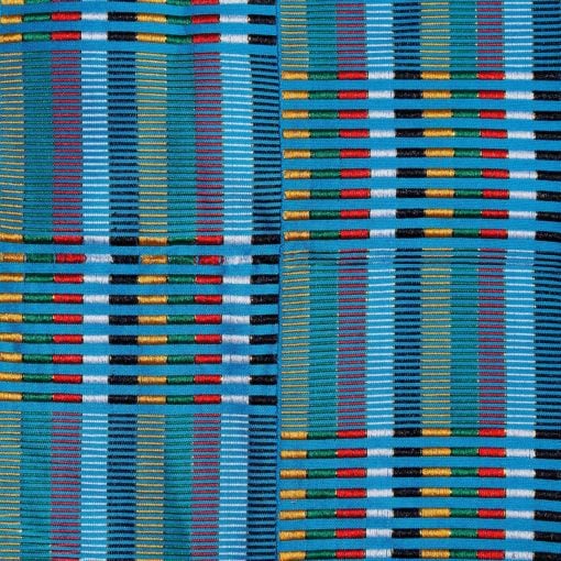 Grand kenté bleu azur du Ghana