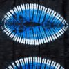 Tissu africain calicot blanc, bleu et noir, motif feuilles de palmier