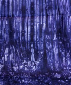 Tissu africain calicot blanc, bleu et indigo, motifs roots