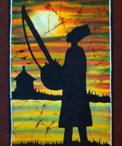 Batik africain : le griot à la kora
