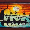 Batik africain : les barques de pêcheurs