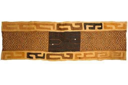 Raphia Kuba avec cauris (44cm X 145cm) – Image 2