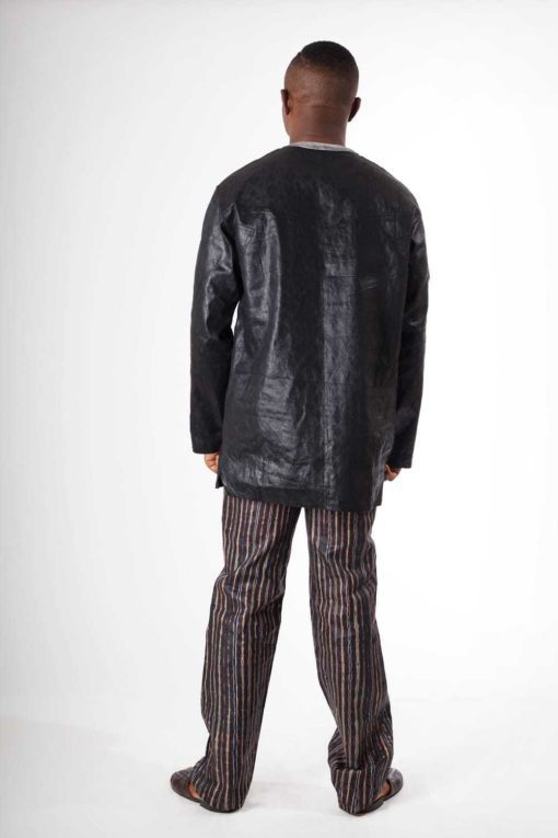 Chemise homme en bazin brodé “Malik” – Image 2