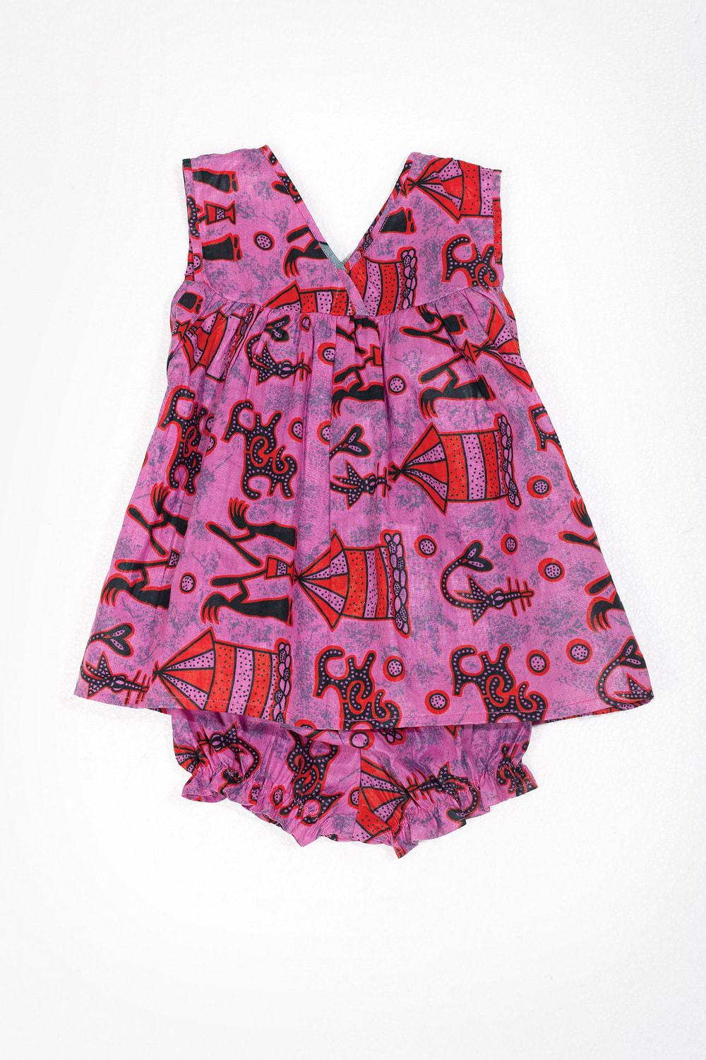 Ensemble Bebe Fille En Tissu Africain Betty Africouleur