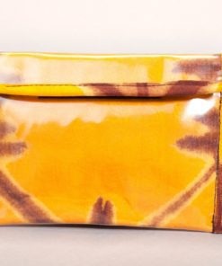 Pochette en tissu africain bazin plastifiée