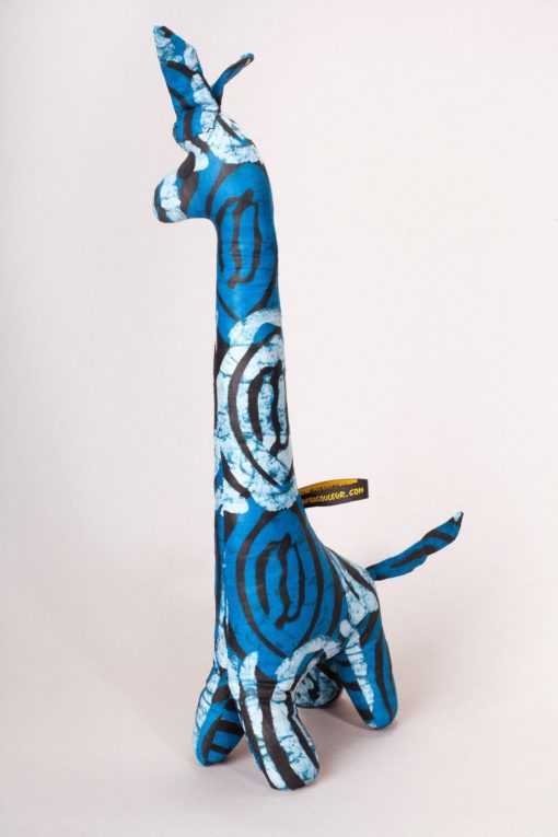 Girafe en tissu africain : Zazou