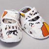 Chausson de naissance  en tissu africain "Chatouno"