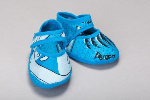 Chausson de naissance  en tissu africain "Chatouno" – Image 3