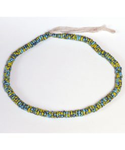 Perles  en pâte de verre recyclées "plateau" multicolores