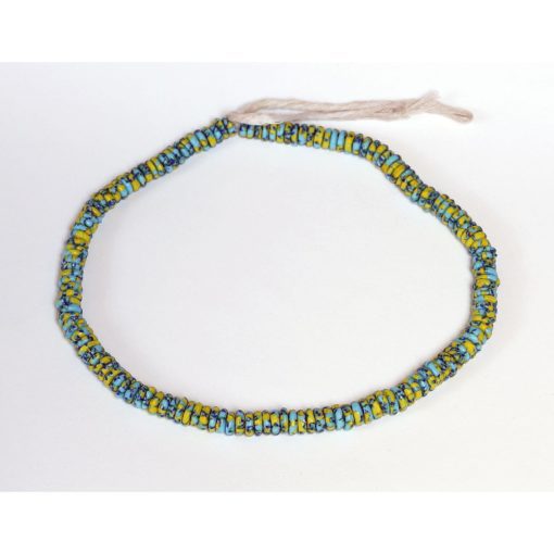 Perles  en pâte de verre recyclées "plateau" multicolores