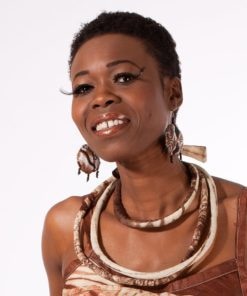 Boucles d'oreilles en tissu africain : talisman