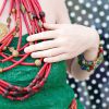 Collier africain en perle bakélite et tube d'ébène ou d'os : Tribu