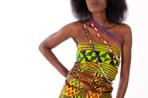 Collier ou ceinture talisman en tissu africain basin ou wax – Image 8