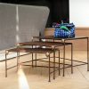 Table gigogne en fer et bronze du Ghana