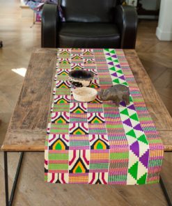 Chemin de table tissu africain wax