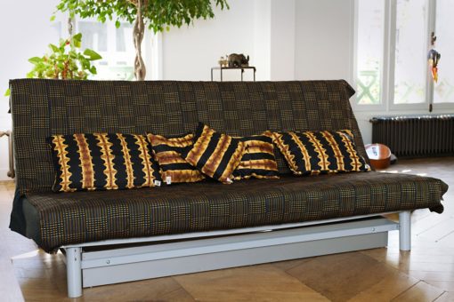 Housse de coussin en tissu africain bazin – Image 3