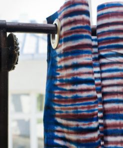 Rideau à œillets en tissu africain