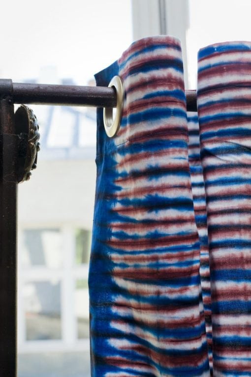 Rideau à œillets en tissu africain