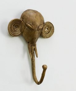 Patère africain tête d'éléphant