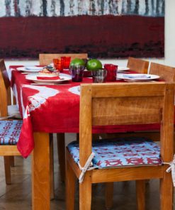 Nappe en tissu africain bazin teint à la main