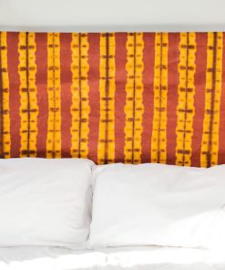 Tête de lit en tissu africain bazin