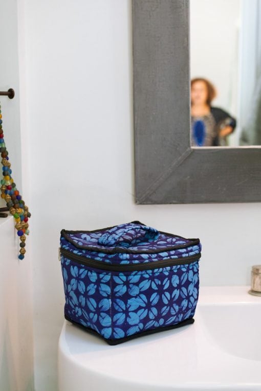 Trousse de toilette vanity en tissu africain : Classique – Image 4