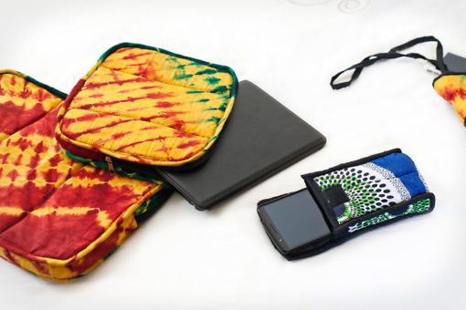 Pochette étui tablette en tissu africain – Image 2