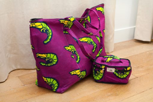 Trousse de toilette vanity en tissu africain : Ovalo – Image 3