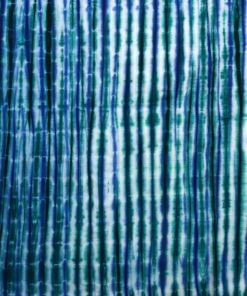Tissu africain calicot blanc, bleu et vert, motif étoffe