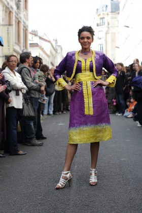Robes en tissu Bazin teint à la main