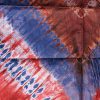 Tissu africain en bazin bleu foncé, gris, rouge et marron, motif boubou