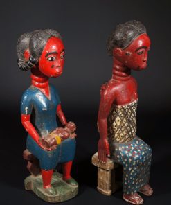 Couple de Colons Maternité Baoulé rouges