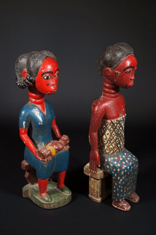 Couple de Colons Maternité Baoulé rouges