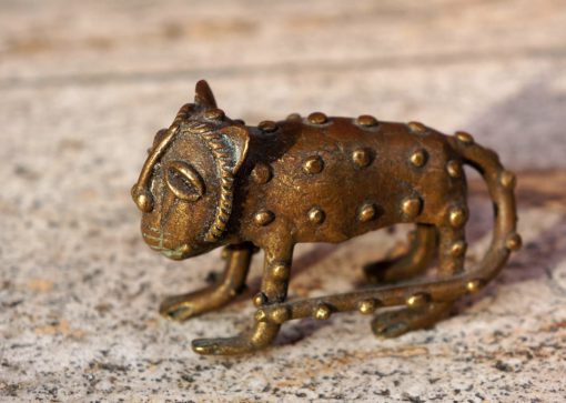 Panthère d’Afrique en bronze du Ghana